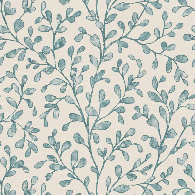 Wallpaper Taree Teal Flat