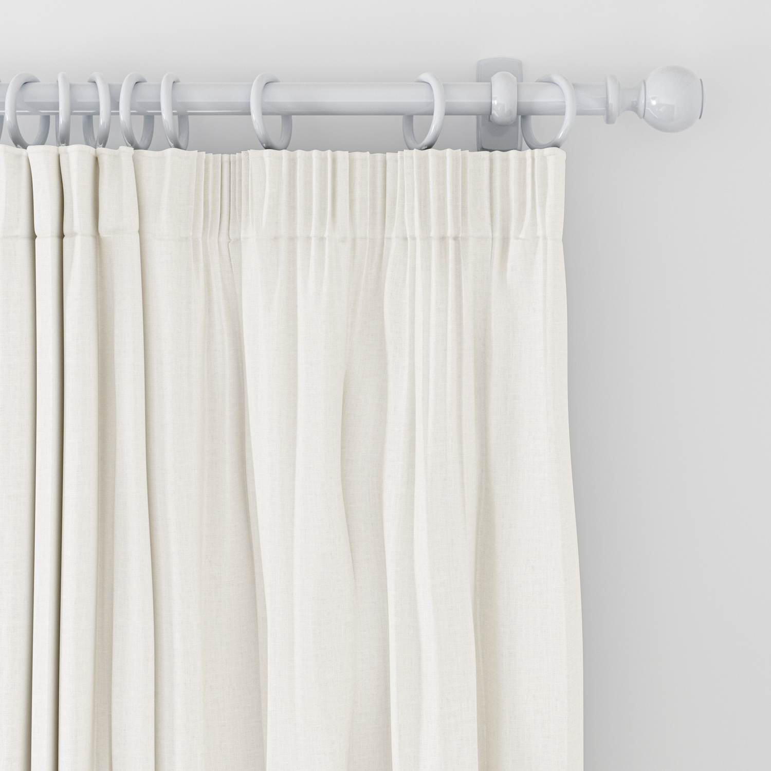 Pencil Pleat Linen Curtains